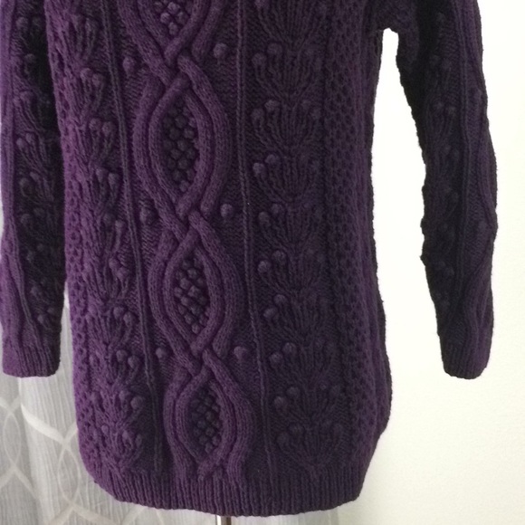 Vintage Express Hand-knit Cable Sweater - Picture 3 of 6